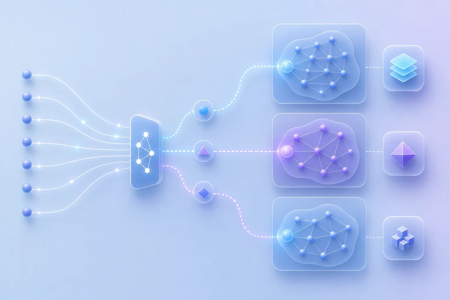 تصویر مفهومی از لاگهای AI Gateway و گروهبندی درخواستها در نشستها