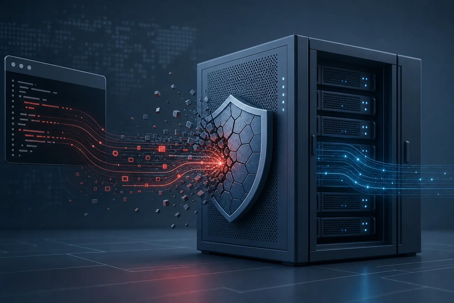 تصویر مفهومی آسیبپذیری SiteGuard و نفوذ به دیوار آتش وب